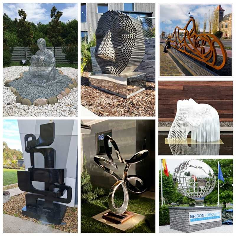 Large Art Metal Sculpture Outdoor Stainless Steel Decor for Sale