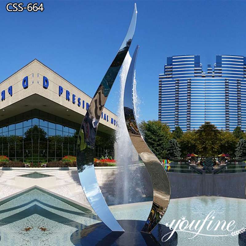 Modern Polished Metal Sculpture Outdoor Art Decor factory supplier